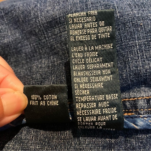 Vintage RALPH LAUREN Jeans Company Blue Denim Chore Barn Ranch Jacket Size Large - Picture 9 of 9